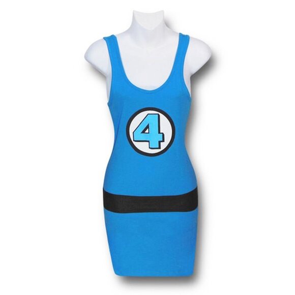 Marvel HERoes Fantastic Four 4 Recycled Karma Invisible Woman Tank Dress L - Picture 1 of 8